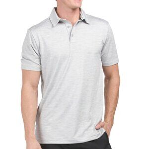 RORIE WHELAN Heathered Performance Golf Polo Size XL Color Light Gray Heather